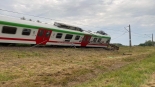 wykolejony pociąg, 03.07.2025, źródło: x.com/KP_PSP_Sokolka