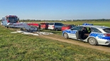 Wypadek podczas Mikrolotowych Mistrzostw Podlaskiego Kontakty 2024, 21.09, fot. Paweł Wądołowski