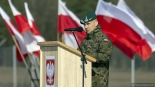 Uroczystości na terenie jednostki wojskowej w Wojewodzinie koło Grajewa, 28.0.2025, fot. Paweł Wądołowski