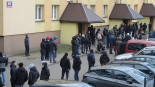 Protest przed ośrodkiem dla cudzoziemców w Czerwonym Borze, 6.04.2025, fot. Adam Dąbrowski
