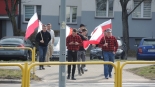 Konferencja prasowa podlaskich rolników przed biurem poselskim Stefana Krajewskiego w Zambrowie, 21.03.2025, fot. Adam Dąbrowski