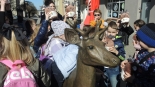 "Chrzciny" Łomżusia - nowej maskotki Łomży, 4.04.2025, fot. Adam Dąbrowski