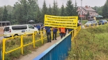 Protest maszynistów na DK 8, 28.07.2025, fot. Wojciech Szubzda