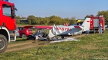 Wypadek podczas Mikrolotowych Mistrzostw Podlaskiego Kontakty 2024, 21.09, fot. Paweł Wądołowski