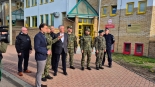 Szef MSWiA Tomasz Siemoniak w Bobrownikach, 19.04.2025, fot. Grzegorz Pilat