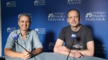 Agnieszka Czarkowska (Polskie Radio Białystok) i Marcin Zwolski (Muzeum Sybiru), fot. A. Tyszkiewicz