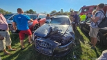 wypadek podczas Mikrolotowych Mistrzostw Podlaskiego Kontakty 2024, 21.09, fot. Paweł Wądołowski