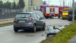 Wypadek na ul. Akademickiej w Łomży, fot. Paweł Wądołowski