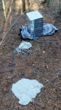 Balon z przemycanymi papierosami znaleziony w lesie pod Sokółką, 18.10.2024, fot. Podlaska policja