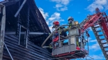 Pożar w miejscowości Górki Sypniewo, 9.05.2025, fot. Paweł Wądołowski