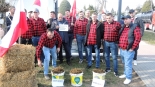 Konferencja prasowa podlaskich rolników przed biurem poselskim Stefana Krajewskiego w Zambrowie, 21.03.2025, fot. Adam Dąbrowski