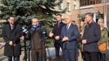 Politycy PiS przed Podlaskim Urzędem Wojewódzkim o lasach, 12.03.2025, fot. Renata Reda