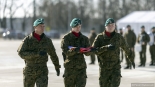 Uroczystości na terenie jednostki wojskowej w Wojewodzinie koło Grajewa, 28.0.2025, fot. Paweł Wądołowski