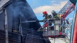 Pożar w miejscowości Górki Sypniewo, 9.05.2025, fot. Paweł Wądołowski