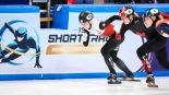 Natalia Maliszewska, Nikola Mazur, Gabriela Topolska i Kamila Stormowska - żeńska sztafeta z historycznym medalem MŚ w short tracku, fot. Rafał Oleksiewicz/PZŁS