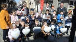 "Chrzciny" Łomżusia - nowej maskotki Łomży, 4.04.2025, fot. Adam Dąbrowski
