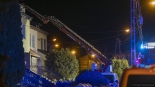 Pożar domu przy ul. Leśnej w Łomży, fot. Paweł Wądołowski