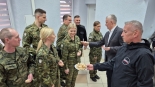 Szef MSWiA Tomasz Siemoniak w Bobrownikach, 19.04.2025, fot. Grzegorz Pilat