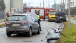 Wypadek na ul. Akademickiej w Łomży, fot. Paweł Wądołowski