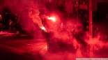 Racowisko kibiców Jagiellonii Białystok w Bielsku Podlaskim, 13.01.2025, fot. Joanna Szubzda