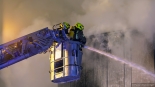 Pożar hotelu i restauracji przy Alei Legionów w Łomży, 1.03.2025, fot. Paweł Wądołowski