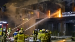 Pożar hotelu i restauracji przy Alei Legionów w Łomży, 1.03.2025, fot. Paweł Wądołowski