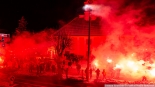 Racowisko kibiców Jagiellonii Białystok w Bielsku Podlaskim, 13.01.2025, fot. Joanna Szubzda