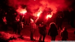 Racowisko kibiców Jagiellonii Białystok w Bielsku Podlaskim, 13.01.2025, fot. Joanna Szubzda