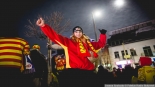 Racowisko kibiców Jagiellonii Białystok w Bielsku Podlaskim, 13.01.2025, fot. Joanna Szubzda
