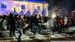 Racowisko kibiców Jagiellonii Białystok w Bielsku Podlaskim, 13.01.2025, fot. Joanna Szubzda