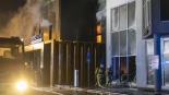 Pożar hotelu i restauracji przy Alei Legionów w Łomży, 1.03.2025, fot. Paweł Wądołowski