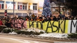 Racowisko kibiców Jagiellonii Białystok w Bielsku Podlaskim, 13.01.2025, fot. Joanna Szubzda
