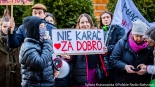 Pikieta przed sądem w Hajnówce, 28.01.2025, fot. Sylwia Krassowska