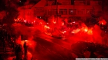 Racowisko kibiców Jagiellonii Białystok w Bielsku Podlaskim, 13.01.2025, fot. Joanna Szubzda