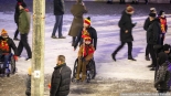 Racowisko kibiców Jagiellonii Białystok w Bielsku Podlaskim, 13.01.2025, fot. Joanna Szubzda