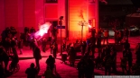 Racowisko kibiców Jagiellonii Białystok w Bielsku Podlaskim, 13.01.2025, fot. Joanna Szubzda