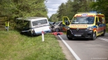 Wypadek na trasie Sokoły-Jeżewo, 9.05.2025, fot. Paweł Wądołowski