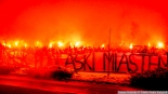 Racowisko kibiców Jagiellonii Białystok w Bielsku Podlaskim, 13.01.2025, fot. Joanna Szubzda