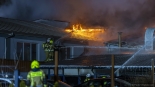 Pożar hotelu i restauracji przy Alei Legionów w Łomży, 1.03.2025, fot. Paweł Wądołowski