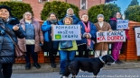 Pikieta przed sądem w Hajnówce, 28.01.2025, fot. Sylwia Krassowska