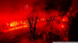 Racowisko kibiców Jagiellonii Białystok w Bielsku Podlaskim, 13.01.2025, fot. Joanna Szubzda