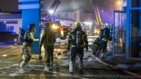 Pożar hotelu i restauracji przy Alei Legionów w Łomży, 1.03.2025, fot. Paweł Wądołowski