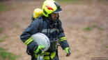 Ćwiczenia strażaków w Skansenie Kurpiowskim, 10.10.2024, fot. Paweł Wądołowski