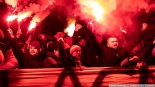 Racowisko kibiców Jagiellonii Białystok w Bielsku Podlaskim, 13.01.2025, fot. Joanna Szubzda
