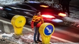 Racowisko kibiców Jagiellonii Białystok w Bielsku Podlaskim, 13.01.2025, fot. Joanna Szubzda