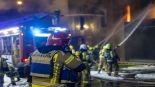 Pożar hotelu i restauracji przy Alei Legionów w Łomży, 1.03.2025, fot. Paweł Wądołowski